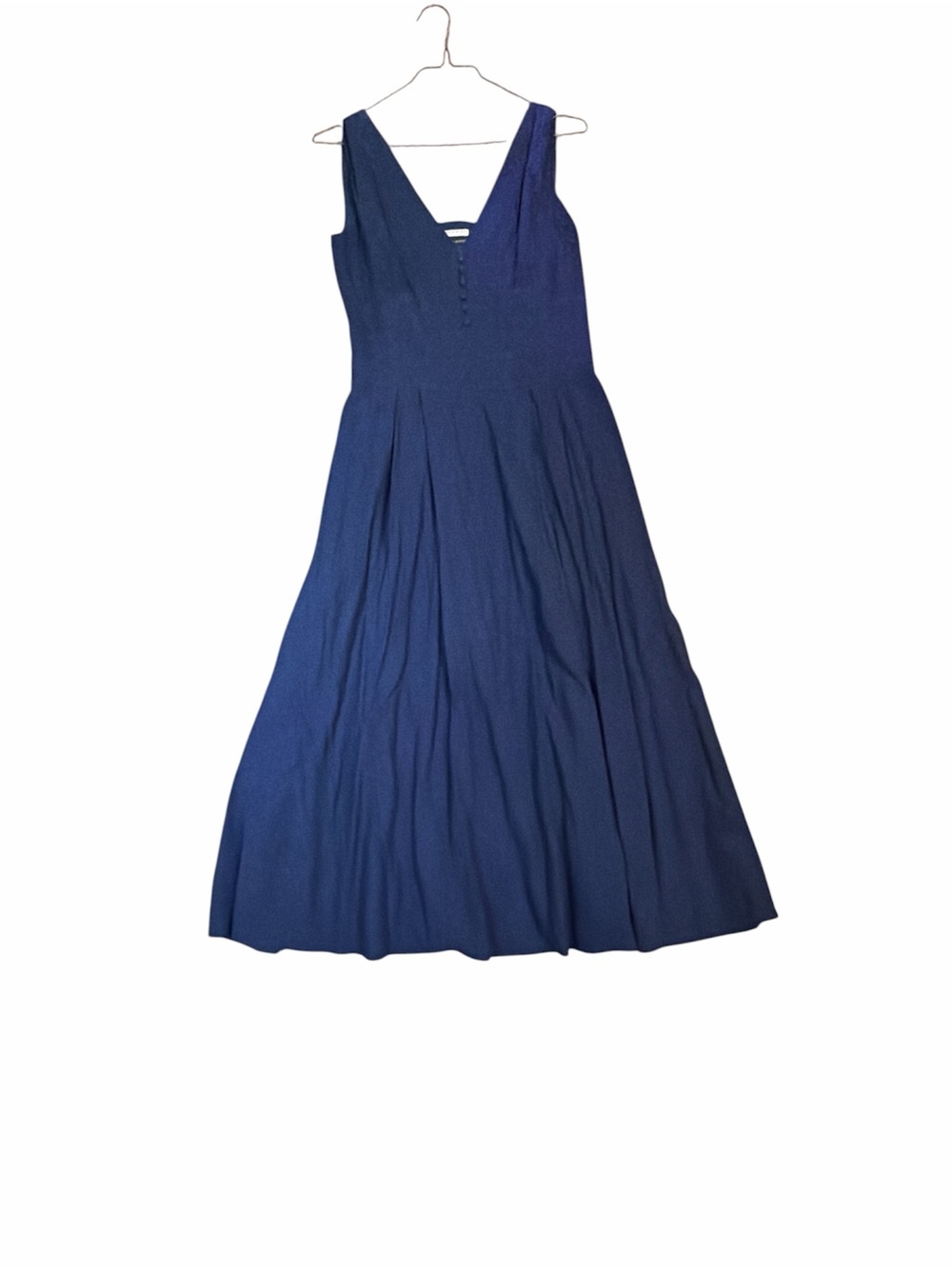 Banana Republic Deep Navy V-Neck Maxi Dress Linen blend